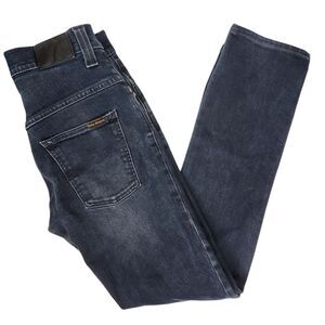 Nudie Jeans Mens Thin Finn Black Dust Organic Cotton Jeans 30x34